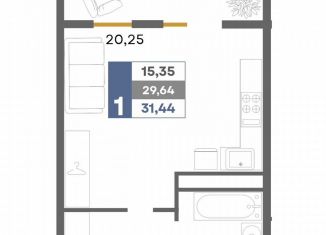 Продается квартира студия, 31.4 м2, Крым