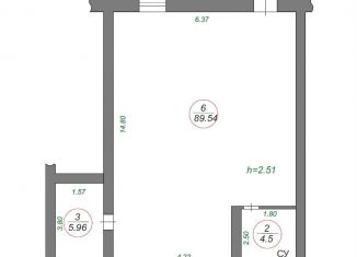 Продаю помещение свободного назначения, 100 м2, Челябинск, улица Энгельса, 38, Центральный район