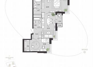 Продаю 2-ком. квартиру, 84.5 м2, Тула, улица Фридриха Энгельса, 70А