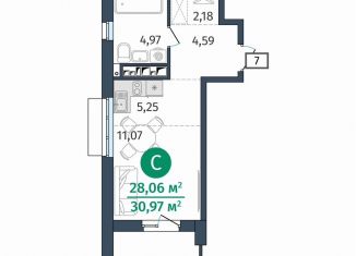 Продаю квартиру студию, 28.1 м2, Тюмень