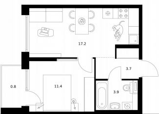Продажа однокомнатной квартиры, 37 м2, Москва, район Западное Дегунино, ЖК Бусиновский Парк, к22.2