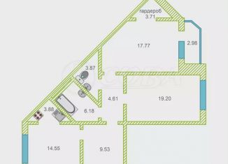 Продажа 2-ком. квартиры, 62.9 м2, Тюмень, Широтная улица, 170к4, ЖК Юбилейный