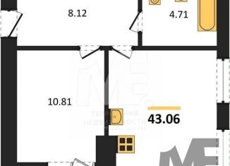 Продается однокомнатная квартира, 41.7 м2, Калининград, Минусинская улица, 9