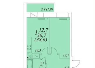 Продажа однокомнатной квартиры, 38.6 м2, Фурманов, улица Возрождения, 57