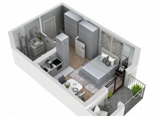 Продается квартира студия, 29.3 м2, посёлок городского типа Гвардейское, Привокзальная улица