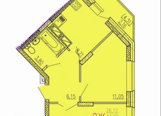 Продается двухкомнатная квартира, 47 м2, Йошкар-Ола, Прибрежный проезд, 10, ЖК Первая Линия
