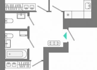 Продажа двухкомнатной квартиры, 60.3 м2, Татарстан
