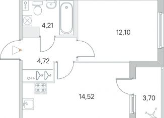 Продаю 1-ком. квартиру, 38.9 м2, посёлок Стрельна, ЖК Любоград