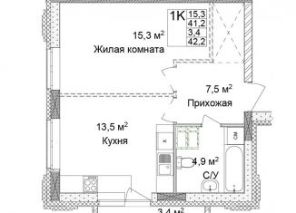 Продается однокомнатная квартира, 42.2 м2, Нижний Новгород, улица Сеченова, метро Горьковская