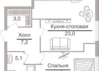 Продажа 1-ком. квартиры, 52 м2, Москва, Херсонская улица, 43к5, ЖК Оникс Делюкс