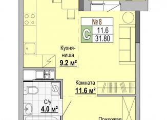 Продаю квартиру студию, 31.8 м2, Ижевск