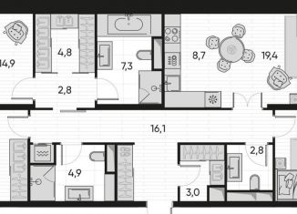 Продаю 4-ком. квартиру, 112.7 м2, Москва, Полковая улица, 1с7, станция Савёловская