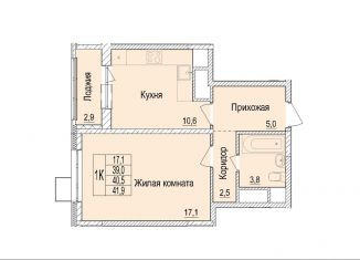 Продам однокомнатную квартиру, 40.5 м2, Мытищи, Олимпийский проспект, 12, ЖК Отрадный