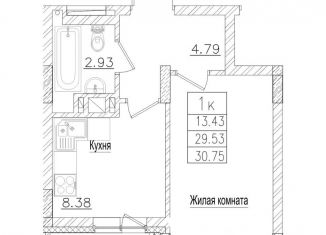 Продам 1-ком. квартиру, 30.2 м2, Новосибирск, Покатная улица, 55А, ЖК На Покатной