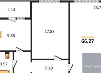 Продажа двухкомнатной квартиры, 66.3 м2, Воронеж, улица Фёдора Тютчева, 93/3, ЖК Микрорайон Боровое