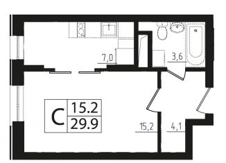 Продается квартира студия, 31 м2, Звенигород, 3-й микрорайон, к13