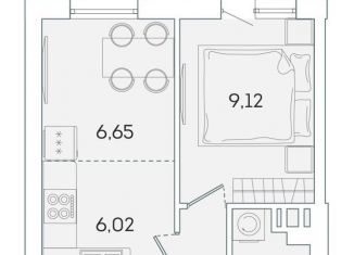 Продажа 1-ком. квартиры, 31.3 м2, Мурино, ЖК Лампо