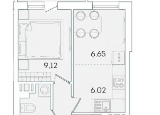 Продажа 1-комнатной квартиры, 31.3 м2, Мурино, ЖК Лампо