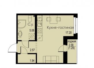 Продам квартиру студию, 28.1 м2, Ленинградская область