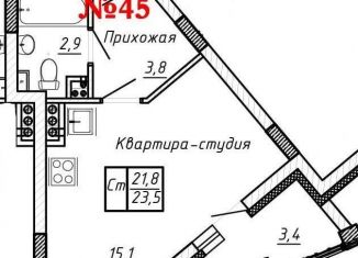 Продаю квартиру студию, 23.5 м2, Кохма, Ивановская улица, 17В