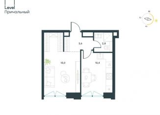 Продается однокомнатная квартира, 31.8 м2, Москва, Причальный проезд, 10А, ЖК Левел Причальный