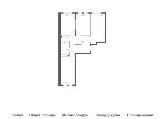 Продаю 3-комнатную квартиру, 77.6 м2, Москва, жилой комплекс Остафьево, к19