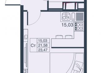 Квартира на продажу студия, 23.5 м2, Мурино, Ручьёвский проспект, 3к1, ЖК Мурино Парк