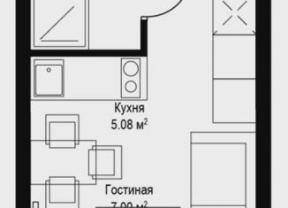 Квартира на продажу студия, 18.4 м2, деревня Сапроново, ЖК Эко Видное 2.0