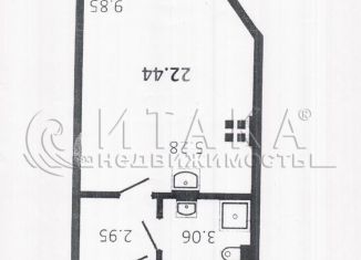 Квартира на продажу студия, 22.4 м2, Мурино, Воронцовский бульвар, 19к1