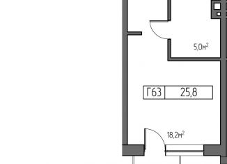 Продажа 1-комнатной квартиры, 25.8 м2, Калининградская область
