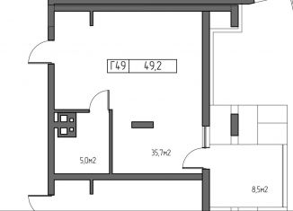 Продам 1-комнатную квартиру, 49.2 м2, Зеленоградск