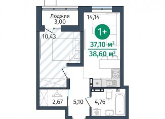 Продажа 1-комнатной квартиры, 37.1 м2, Тюменская область