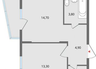 Продаю 2-комнатную квартиру, 40.9 м2, Липецк, ЖК Атмосфера, улица Ф.С. Игнатьева, 33к1