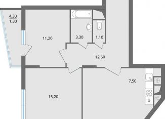Продажа 3-комнатной квартиры, 70.8 м2, Липецк, улица Ф.С. Игнатьева, 33к1