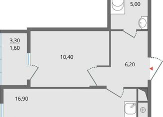 Продается 2-ком. квартира, 48.3 м2, Липецк, ЖК Атмосфера