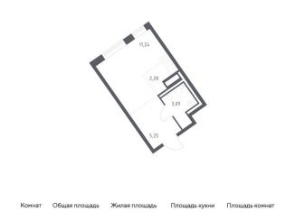 Продается квартира студия, 21.9 м2, деревня Лаголово, жилой комплекс Квартал Лаголово, 1