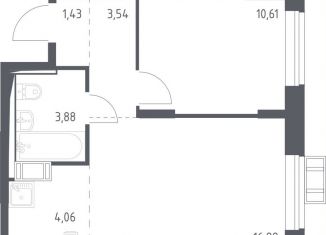 Продажа однокомнатной квартиры, 39.9 м2, Московская область, микрорайон Пригород Лесное, к11.2