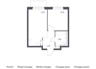 Продажа однокомнатной квартиры, 33.7 м2, Ленинградская область, жилой комплекс Квартал Торики, к1.1