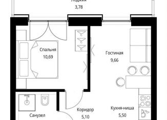 Продажа 1-комнатной квартиры, 39.5 м2, Москва, метро Селигерская