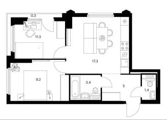 Продаю 2-ком. квартиру, 47.9 м2, Москва