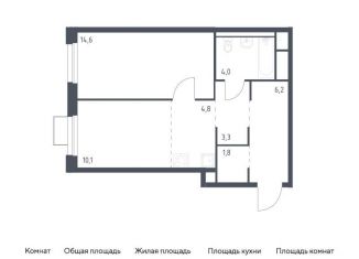 Продаю 1-комнатную квартиру, 44.8 м2, Владивосток, Первореченский район, улица Сабанеева, 1.2