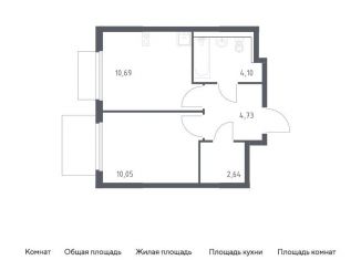 Продается 1-ком. квартира, 32.2 м2, Московская область, проспект Василия Мамрова, 6