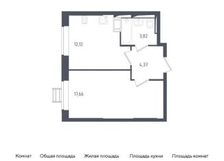 Продается однокомнатная квартира, 37.6 м2, посёлок Мирный, улица Академика Северина, 14, ЖК Томилино Парк