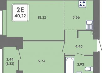 Продаю 2-комнатную квартиру, 40.2 м2, Пермь