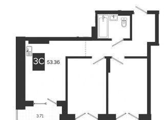 Продам 3-комнатную квартиру, 53.4 м2, Новосибирск, метро Золотая Нива