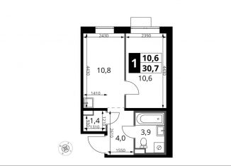 Продажа 1-ком. квартиры, 30.7 м2, Московская область, Киевское шоссе, с1