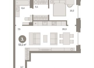 Продаю 1-комнатную квартиру, 53.2 м2, Москва, метро Бутырская