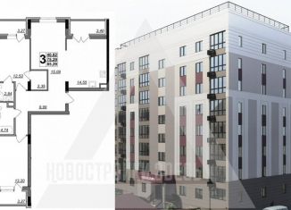 Продаю 3-ком. квартиру, 85.3 м2, Владимирская область, улица Мира, 90А