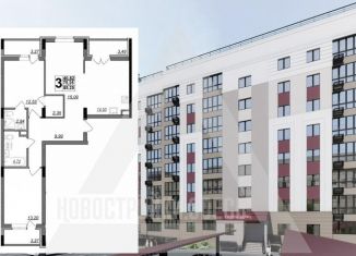 Трехкомнатная квартира на продажу, 85.3 м2, Владимир, улица Мира, 90А