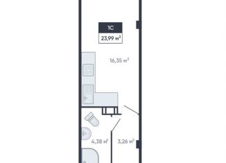 1-ком. квартира на продажу, 24 м2, Мурино, улица Шоссе в Лаврики, 64к4